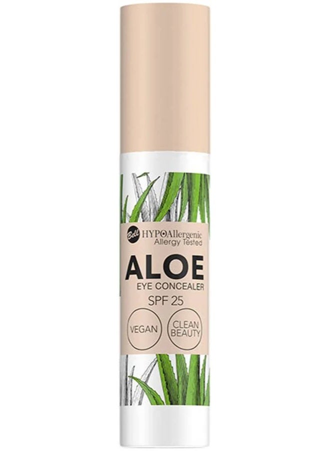 بيل خافي عيوب العين بيل المضاد للحساسية بخلاصة الصبار مع عامل حماية من الشمس SPF25، لون خوخي، 4.8 غرام - Image 1